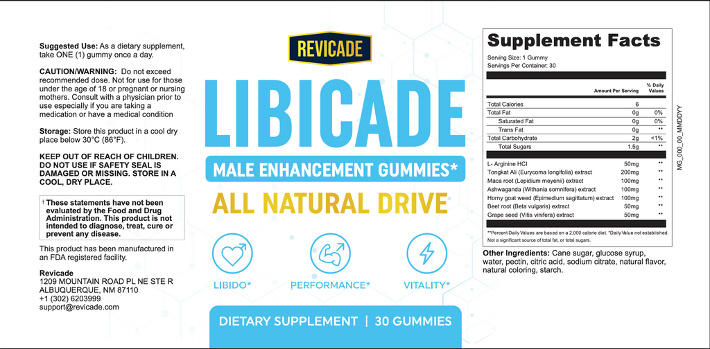 Libicade - male health gummies